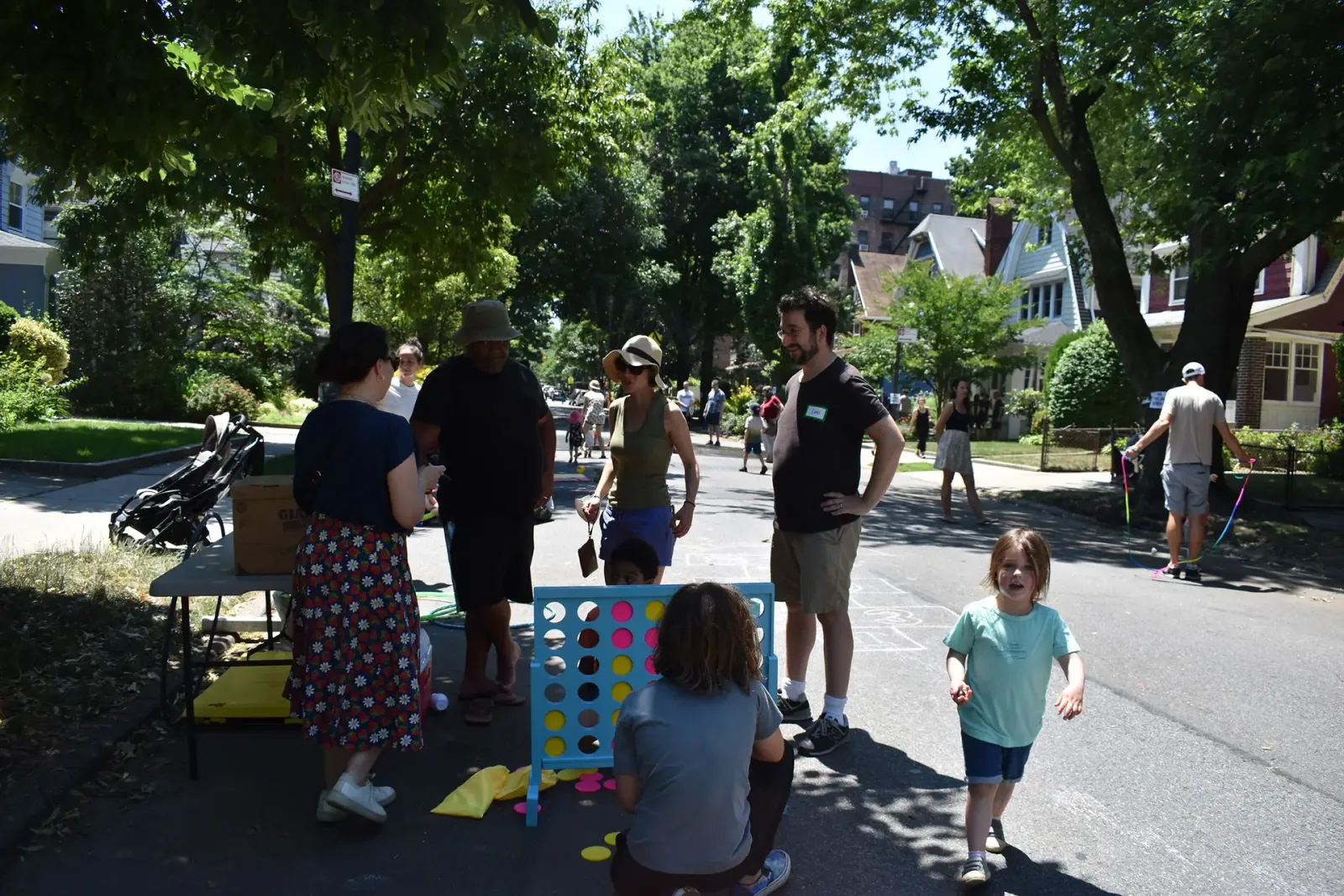Games set up across a DPWNA block